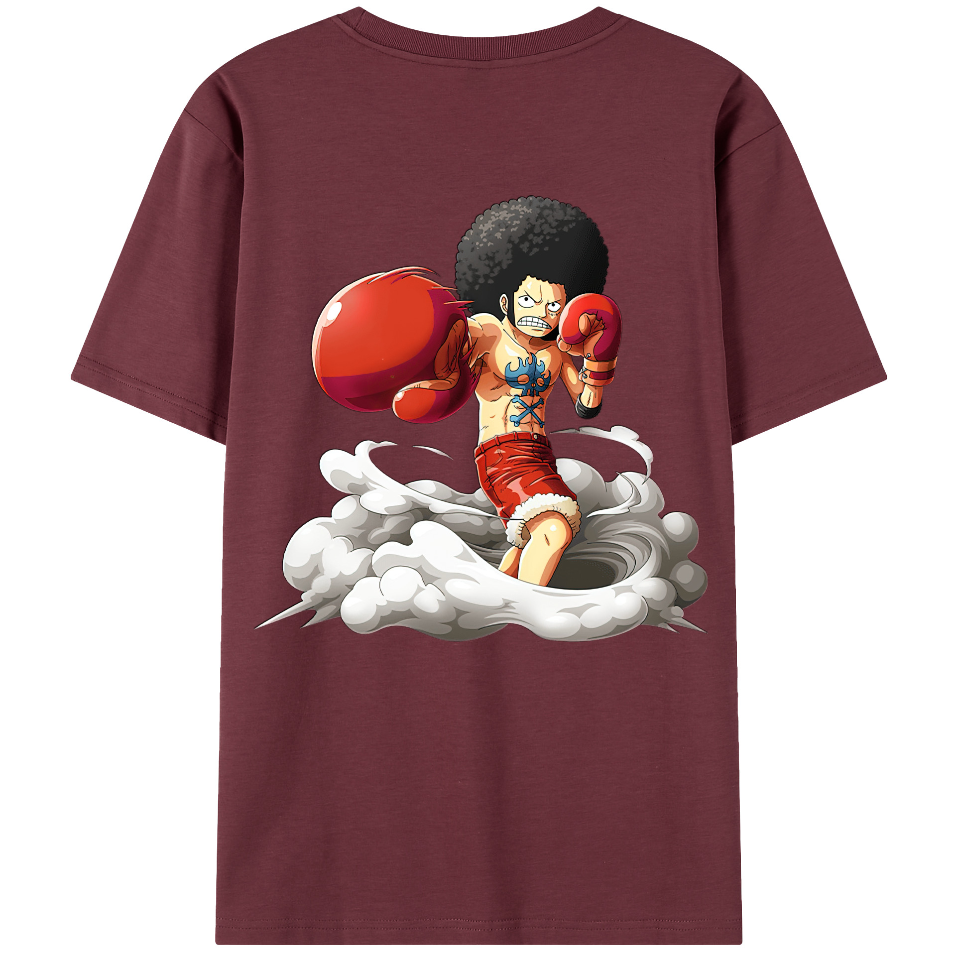ワンピース モンキー・D・ルフィ ONE PIECE Monkey D. Luffy 綿100％半袖Tシャツ（背面プリント）